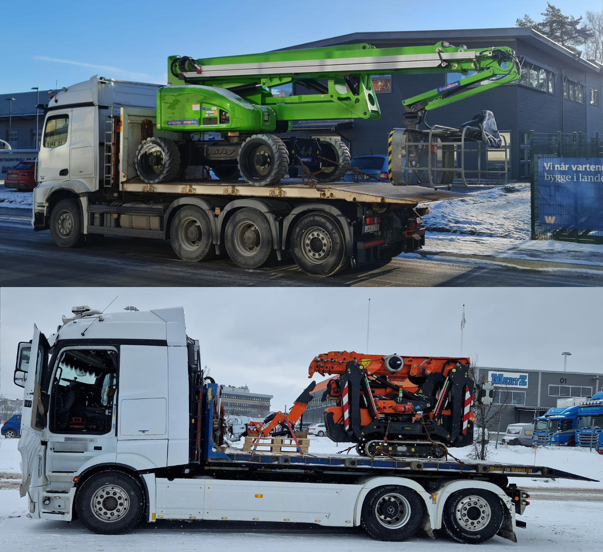 Aprilbilder från Referensbud - Maskintransporter i Mälardalen